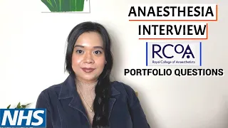 How to answer Portfolio Questions In Anaesthetics Training Interview | NHS Interview