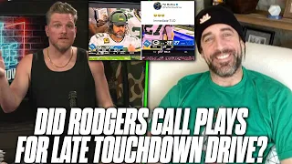 Was Aaron Rodgers Coaching & Calling Plays On Touchdown Drive Late vs Lions? | Pat McAfee Reacts