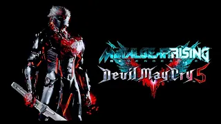 Metal Gear Raiden Vs Vergil in Devil May Cry 5 Gameplay Costume Cutscenes (MOD DMC 5)