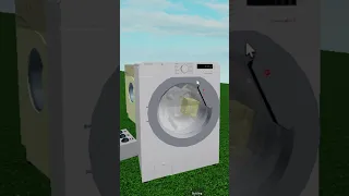 Candy & AEG Washing Machine Destruction Unbalanced Banging & Jumping  #roblox #shortsvideo #shorts