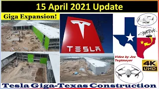 Tesla Gigafactory Texas 15 April 2021 Cyber Truck & Model Y Factory Construction Update (08:00AM)