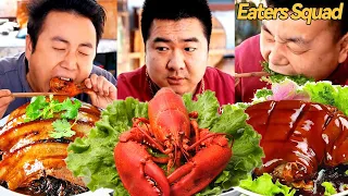 Boston Lobsters And Braised Pork |Chinese Mountain Forest Life And Food #MooTiktok #Fyp