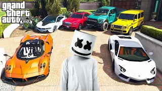 ✔ GTA 5 ✪ STEALING LUXURY DJ MARSHMELLO CARS WITH MICHAEL!  ✪ GTA 5 ✪ (REAL LIFE CARS #21)