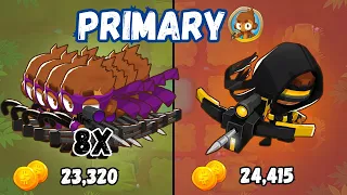 Tier 5 VS Tier 4 Primary Towers (Same Price Comparison) | BTD6