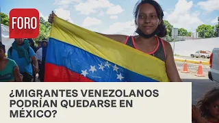Migrantes venezolanos consideran quedarse en México - Sábados de Foro