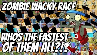 Who's the Fastest Zombie?!? Captain Hack Wacky Race Qualifying Round - Plants vs Zombies 2 Epic MOD