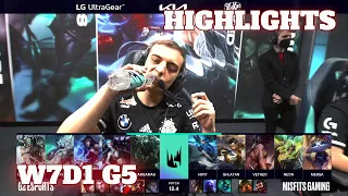 G2 vs MSF - Highlights | Week 7 Day 1 S12 LEC Spring 2022 | G2 Esports vs Misfits W7D1