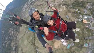 Paragliding crazy moment with actress Vidya Balan