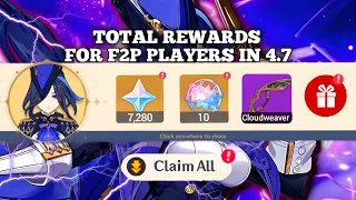 7280 PRIMOGEMS FOR F2P PLAYERS! AND FREE PULLS For ClORINDE - Genshin Impact