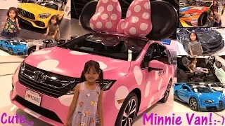 Disney Minnie Mouse Mini Van! A PINK Car! Ferrari, Lamborghini, McLaren, Bugatti and More!