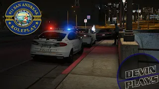 Mirror Park Police Officers Fight Subject During Traffic Stop: Devin Plays FiveM - 911SA RP