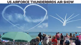 Air show US Air force Thunderbirds | Memorial Day Celebration | Jones Beach Long Island | USA