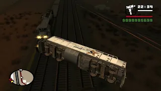 Freight Train pushes Streak Locomotive in GTA SA!