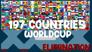 2023 World Cup  Marble Race 197 Countries in Algodoo