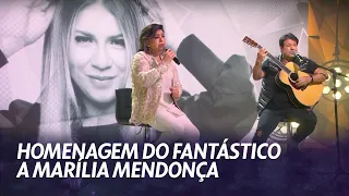 Chamada da edição especial do Fantástico sobre a morte de Marília Mendonça (07/11/2021)