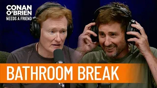 Luke Wilson Leaves The Studio For A Bathroom Break | Conan O'Brien Needs A Friend
