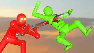 Boxing AI Fights with Weapons in Realistic Simulations! (with Active Ragdoll Physics)