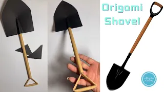 How to make a paper shovel./DIY Origami Crafts Tutorial step by step.