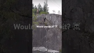 Would you do it?☠️ Gnarly drop by @ryderbulfone9200 Ryder Bulfone #mtbshorts #mtb #stunt