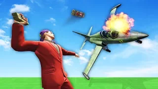 STICKY BOMB vs PLANES! (GTA 5 Funny Moments)