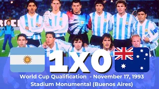 Argentina vs Australia  - World Cup Qualification - 17/11/1993 ⚽