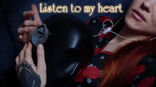 ASMR - Put Your Head on My Chest 💖 | Realistic feeling Heartbeat sounds w/ Binaural Head mic