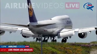 Schwierige Landung für Lufthansa-Maschine in Los Angeles