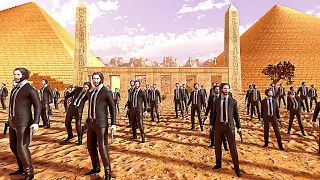 100 John Wick Defend The Pyramids from 2 Million Zombies | Ultimate Epic Battle Simulator 2