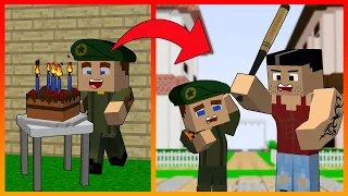 KEREM KOMİSERİN ABİSİ BEBEK ASKERİ YEMEK YERKEN DÖVDÜ 😱 - Minecraft ZENGİN FAKİR HAYATI