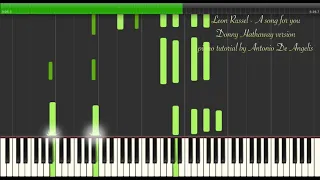 Donny Hathaway - A song for you - piano tutorial by Antonio De Angelis