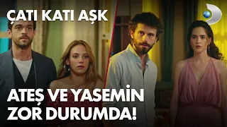 Ateş ve Yasemin, Yılmaz Ailesine yakalanıyor! Çatı Katı Aşk 3. Bölüm