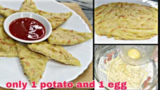 if you have 1 potato and 1 egg,try this delicious recipe | 10 minutes breakfast | food fest official