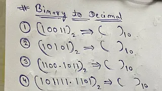 Binary to decimal conversion Number System || Suchna Sahayak IA Rsmssb 2023