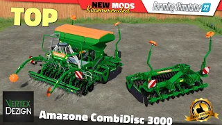 FS22 | Amazone CombiDisc 3000 (by VertexDezign) - Farming Simulator 22 New Mods Review 2K60