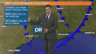 Weather Expert Forecast: hot and humid today, but a cold front moves through tonight