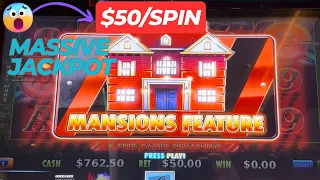 I HIT MY BIGGEST $50/SPIN MANSIONS FEATURE JACKPOT IN 2024