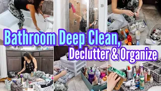 BATHROOM CLEANING MOTIVATION | DECLUTTER, ORGANIZE & CLEAN | SPEED CLEAN WITH ME 2022