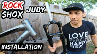 Installing Rockshox Judy On My BUDGET HARDTAIL