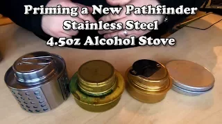 COOL FIRE SLOWMO!!! Priming a New Pathfinder Stainless Steel Alcohol Stove 🏕🔥🇬🇧