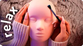 ASMR Face Tapping & Personal Attention on a Mannequin | Deep Ear Whispering for Sleep 💤