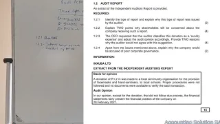 Grade 12 Accounting Term 1 : Paper 1 [Audit Report & Corporate Governance]