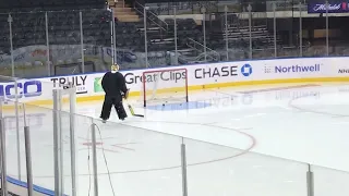 Tristan Jarry Rehab—skates before Game 5