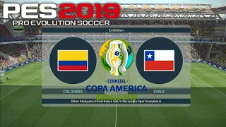 Colombia vs Chile - Copa America Full match & Gameplay PES2019