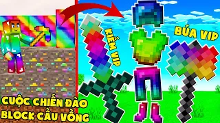 MINI GAME : CUỘC CHIẾN ĐÀO ĐÁ CẦU VỒNG MINECRAFT ** NOOB TEAM VÀ CUỘC CHIẾN ĐỒ CẦU VỒNG VIP NHẤT ??