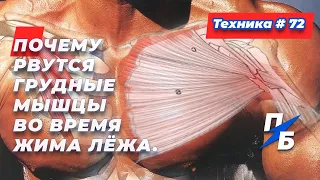 Почему рвутся грудные мышцы во время жима лёжа