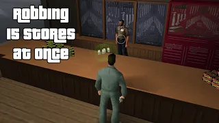 Robbing All 15 Stores at Once | GTA Vice City