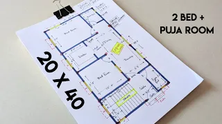 20x40 sqft house plan II 20x40 ghar ka naksha design II 800 sqft ground floor plans