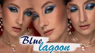 Голубая Логуна.. Цветной макияж | Уроки макияжа | Макияж 52