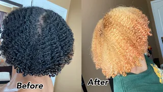 I BLEACHED MY NATURAL HAIR AT HOME | BRAD MONDO APPROVED?..👍🏽