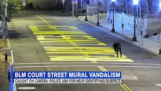 Police release surveillance video of Black Lives Matter spray paint vandalism